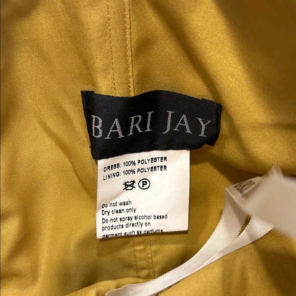 Bari Jay Mini Formal Strapless Dress Homecoming Prom Winter Dress Holiday Gold - Picture 5 of 8